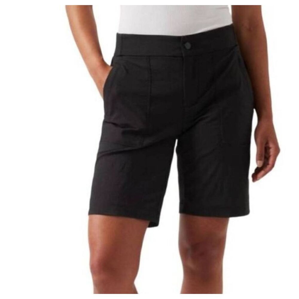 ATHLETA Trekkie Bermuda 2.0 Shorts In Black Size 6